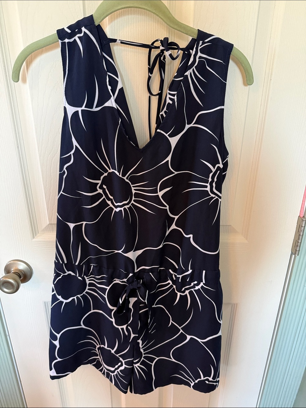 Hutch Navy and White Floral One-Piece jumpsuit